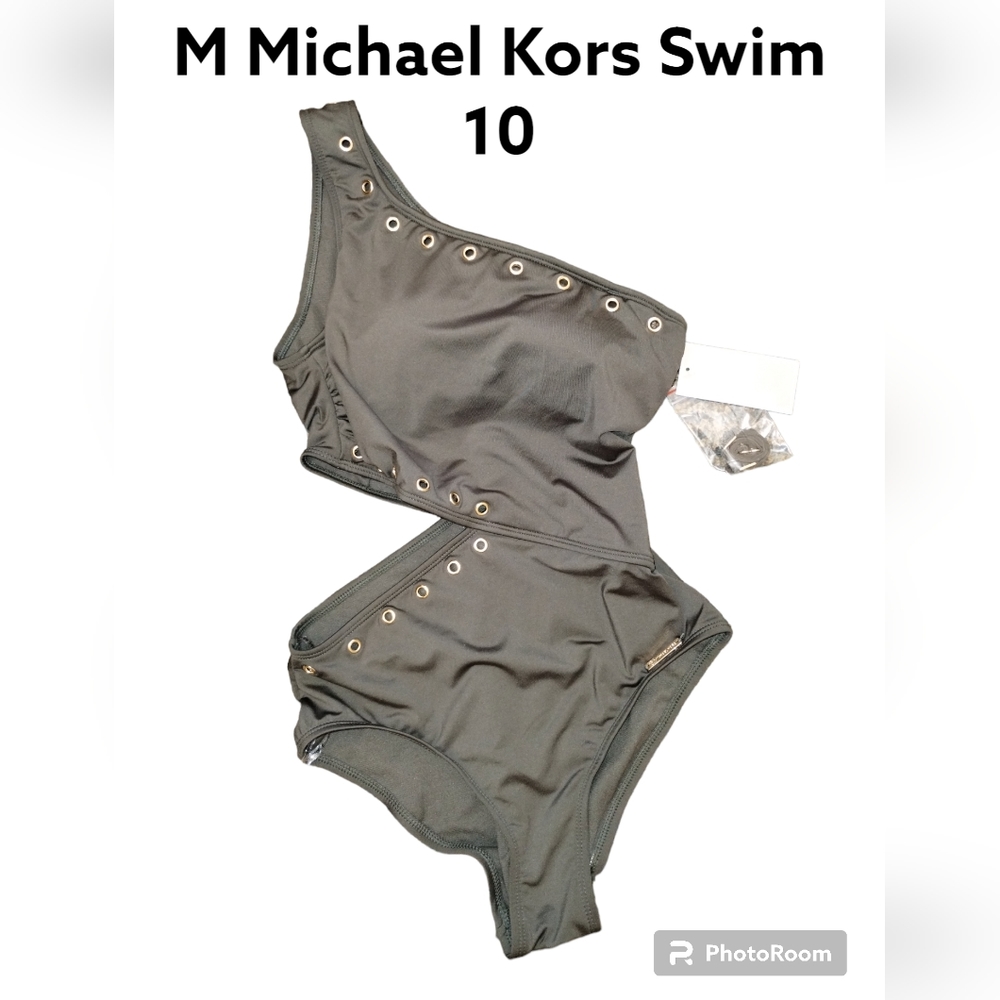 M Michael Kors Swim Maillot 10 nwt dk green